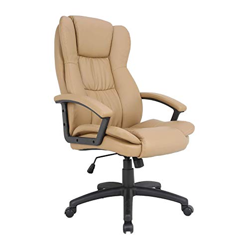 HOMEFUN Ergonomic Executive Office Chair, Brown High Back Comfortable