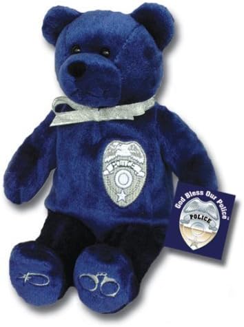 Holy Bears Plush Bear Police Stuffed Animal with Inspirational Hang Tag Card