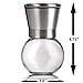 Guluman (2 pcs) Glass & Stainless Steel Salt and Pepper Grinder Set - Brushed Stainless Steel Pepper Mill & Salt Mill Shakers with Adjustable Ceramic Rotor