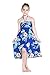 Girl Hawaiian Butterfly Dress in Hibiscus Blue