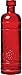 Luna Bazaar Round Design Small Vintage Painted Glass Bottle (6.5-Inch, Red)