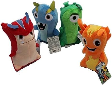 TiaLa - Slugterra set of 4 Anime Animal 6" Stuffed Plush Doll Toys ( Burpy , Doc , Bludgeon , Joules )