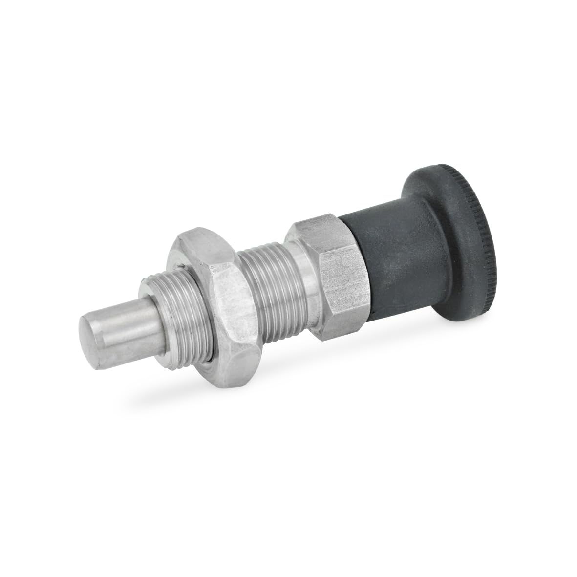 Ganter Standard Elements Stainless Steel Locking Bolt – GN 817 UTP Lock Stainless Steel Latch Nickel-Plated Dry Pen (x1), Black, GN 817-8-8-BK-NI