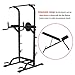 Reliancer Power Tower Dip Station High Capacity 800lbs w/Weight Sit Up Bench Adjustable Height Heavy Duty Steel Multi-Function Fitness Pull Up Chin Up Tower Equipment for Home Office Gym Dip Standsthumb 4