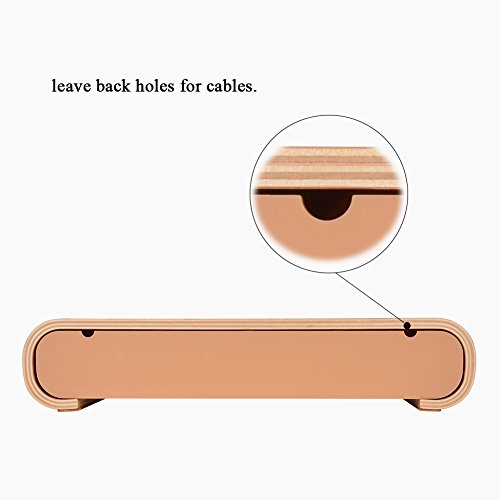 SAMDI Monitor Stand Computer Monitor Riser With Desk Organizer Storage Drawer For Imac Computer Monitor Laptop Notebook TV Printer (Oak) - Thumbnail 4