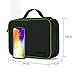 JESWO Electronics Organizer Unversal Cable Organizer Bag, Electronic Accessories Double Layer Travel Cord Storage Bag for SD Cards, Hard Drive, Power Bank, iPad Mini (Up to 7.9'') - Black