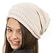 Children Spring Hat Knitted Slouchy Beanie, Bonnet, Trendy Lightweight Baggy Warm Head Cap (black)