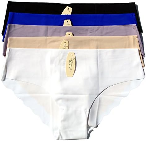 Victoria's Secret Lot (SETS OF 10 OR 5) No Show Seamless Underwear (Large, Nudes (5 Pair))