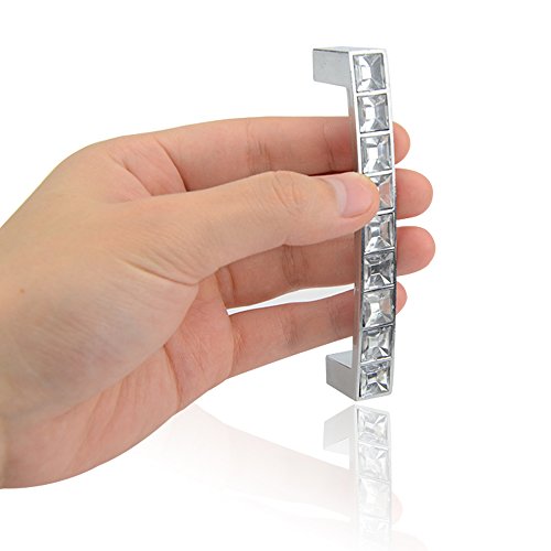 image for TOVOT 96 MM European Style Square Clear Glass Diamond Crystal Rhinesto