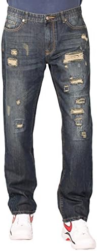 Outback Rider Men's Rip/Torn Jean, Dark Wash, Size 38 x 32
