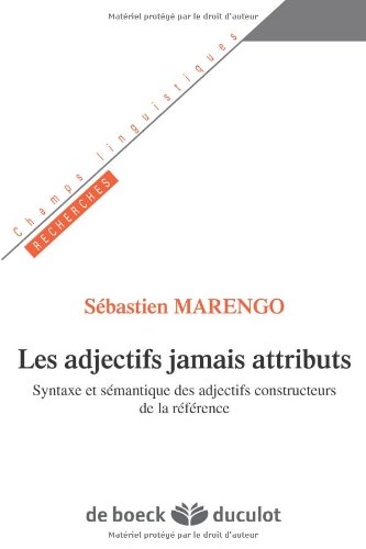 Les  adjectifs jamais attributs