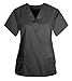 G Med Unisex Scrub Set V-Neck Top and Pant 2 PC Set(Menset-MED,BLK-L)