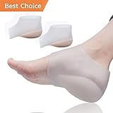 Sumifun Plantar Fasciitis Silicone Heel Sock, Heel Lift Insoles Silicone High Increase Shoe Inserts Plantar Fasciitis Heel Protecto