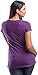 Empire Waist Nursing Top Short Sleeve (Medium, Purple)
