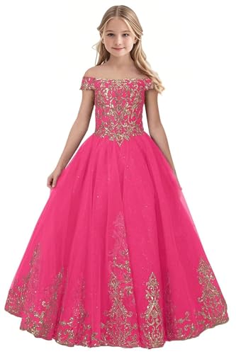 Tulle Flower Girl Dress for Wedding Sparkly