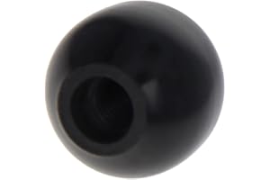 Aicosineg M5 20mm Ball Knobs Female Thread Pulls Handle for Cabinet Drawer and Crafts Handle Gear Lever Shift Knob Circle Design Matte Black 12Pcs