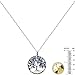 Snow Apple Tree of Life Necklace Amethyst Aquamarine Gemstone Jewelry Best Friend Necklace Silver Pendant