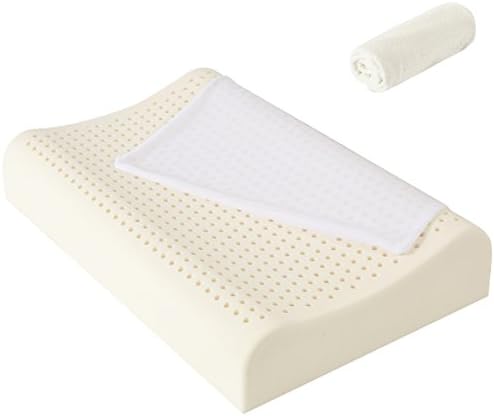 LEDIA Sleep Bed Pillow Latex Wave Shape Massage Pillow,Soft,Standard 1-Pack