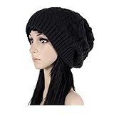 ISEYMI Women's Solid Color Knitted Beanie Hat Winter Warm Skullies Cap