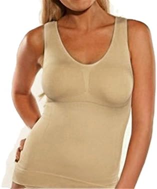 Jeremy Martin Slim Up Lift Plus Size Bra Cami Tank Top Women Body Shaper Removable Underwear Slimming Vest Corset Shapewear Khaki XL