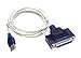 iZuga USB to Printer DB25 25-Pin Parallel Port Cable Adapter