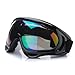 TOOGOO(R) Adult Motocross Motorcycle Dirt Bike ATV MX Off-Road Goggles Multicolour Lens with Black Frame