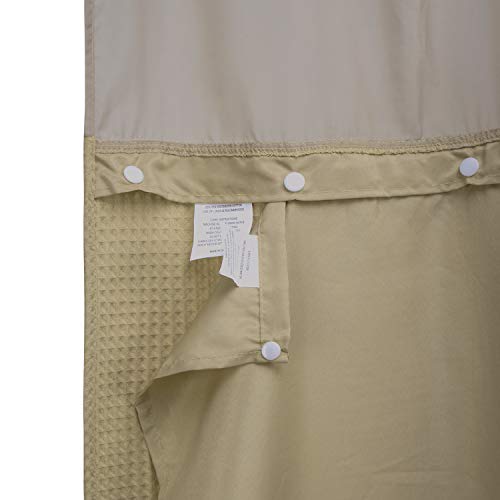 Barossa Design Fabric Snap-in Liner 70" W x 57" H - Hotel Style Removable Replacement Inner Liner, Machine Washable & Water Repellent - Linen, 70x57