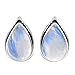 Natural Amethyst Labradorite Garnet Moonstone Lapis Malachite Silver Plated Stud Earrings for Women - Trendy Light Weight Earrings - Birthstones Jewelry Christmas Gifts for Her