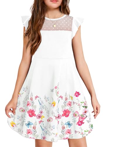 Arshiner Girls Easter Dress White