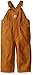Carhartt Baby Boys' Canvas Overall Flannel Lined, Brown, 12 Months