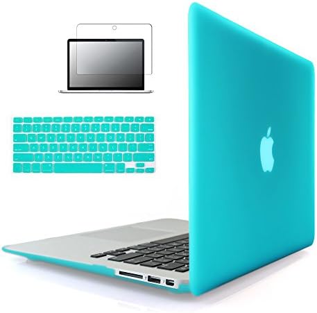 Tobskby Protective Case Compatible with MacBook Pro 13" 2016 & 2017 Releases A1706 / A1708,  Turquoise  Hard Plastic Cover with Keyboard & Screen Protector