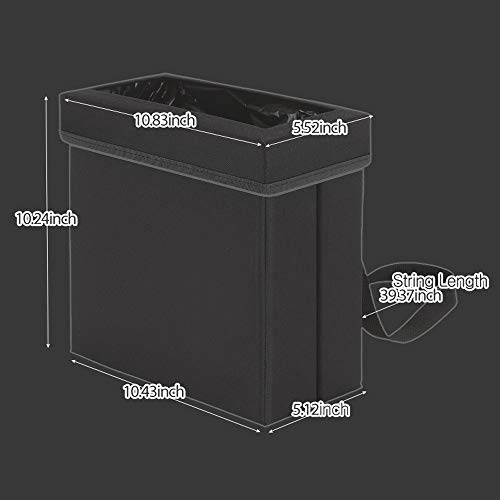 KMMOTORS Aladdin Wastebasket Car Garbage CAN Including 50PCS Plastic Bag (Black)