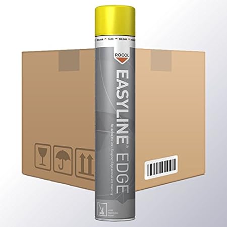 ROCOL Easyline® Edge Linienmarkierungsspray - Farbe: gelb (RAL 1023) - 6 x 750ml Spraydose - Linienmarkierung - Linienmarkier