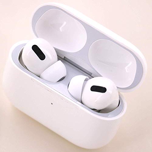 BLLQ Dust Guard Dust Proof Film for AirPods Pro, [ Gray White ] [ 2 Sets ] [AirPods Pro Metal Anti Dust Sticker],Shine Shield Dust Guard for AirPods Pro, Gray White