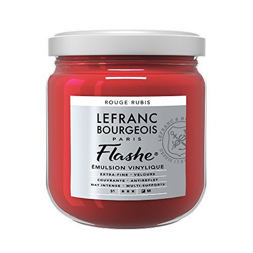 Lefranc & Bourgeois Artists Vinyl Acrylic Extra Fine Vinyl, Ruby-red, 400ml Topf - Vinylfarbe
