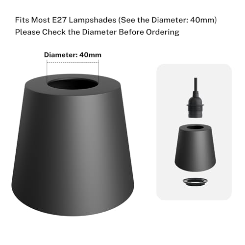 FIRMERST Outdoor Pendant Light Fitting with Plug, E27 Lamp holder 4.5m Rubber Cable IP44