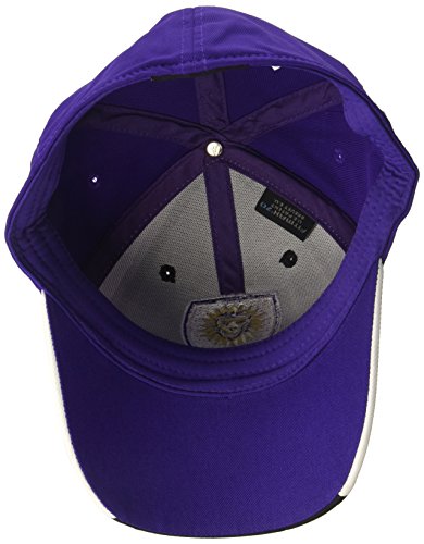 adidas MLS Orlando City SC Adult Men Cut 'N Sew Curved Visor Flex, Small/Medium, Black/Purple - Thumbnail 3