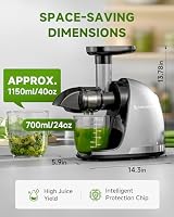 AMZCHEF Juicer Machines Cold Press Slow Masticating Juice Extractor Grey view 10