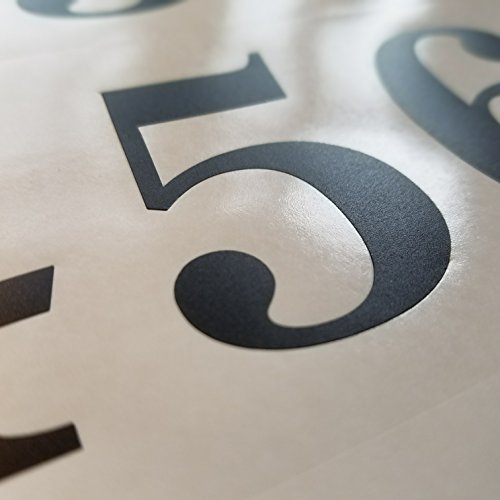 Classic Style Die Cut Vinyl Numbers (2 inch Matte Black) - Thumbnail 4