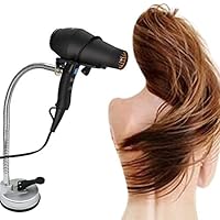 Hair Dryer Holder Stand , Stainless Steel 360 Degree Rotating Lazy Hair Dryer Stand with Suction Cup, Hands Free Blow Dryer Holder Countertop