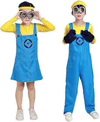 Amazon ミニオン コスプレ 仮装 ミニオンズ Minions コスプレ 怪盗グルー ハロウィーン衣装 コスチューム 衣装 キッズ 子供 女の子 男の子 5点セット 男の子 L キッズコスチューム ホビー