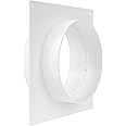 5" Inch Duct Connector Flange - Plastic Straight Pipe Flange for Heating Cooling - Inlet Outlet Ventilation System - Ducting Coupling Wall Plate - Assembly Joint (125mm)