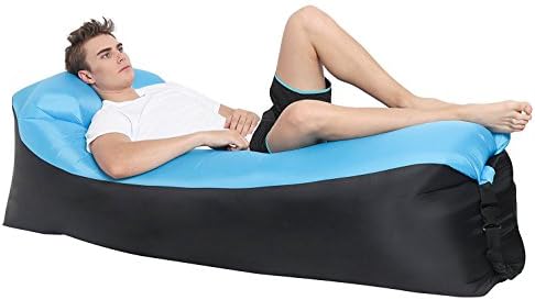 Lougnee Inflatable Lounge Air Lounger Sofa Beach Bed Couch Dream Chair with Bag for Home Indoor Outdoor Activities