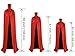 OurLore Black and Red Reversible Halloween Christmas Cloak Masquerade Party Cape Costume (35 inch, Stand Collar)