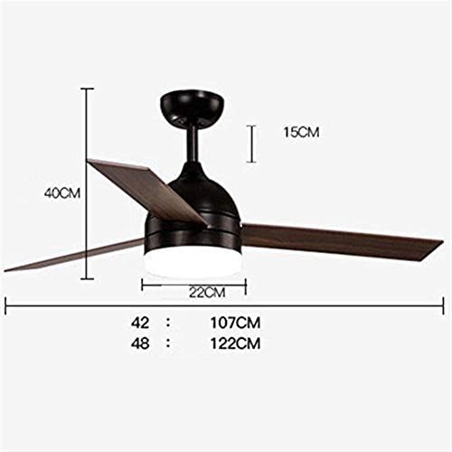 Honyge ブラケットライト 玄関ポーチ リモートコントロール ホワイトウォールコントロール 107センチメートル 3 Xマホガニーブレードと天井mini42 Color Control107cm ウォールライト おしゃれ Blackremote ポーチライト 107センチメートルウッド現代の天井のファン