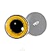 Sew on Eyes 16mm Yellow Owl Glass Eyes Cabochons for Fantasy Art Doll Stuffed Animal Soft Sculptures or Jewelry Making Crafts Set of 2
