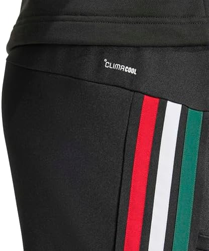 Homme Workout Essentials all-Set 3-Stripes Knit Pant, Black/Team Dark Green/White/Better Scarlet, M