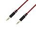 BestGot Audio Cable 3.5mm Headphone Cable with Microphone in-line Volume (4.3ft / 1.3m) for PS4 Controller, Headphones, Home/Car Stereos and More (1 Pack Red)
