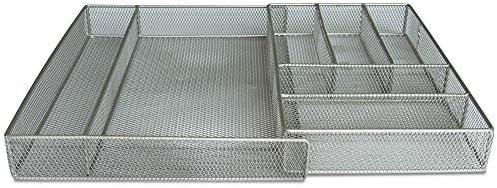 Trendy Loft Mesh Expandable Flatware and Utensil Drawer Organizer (6 to 7 Compartments)