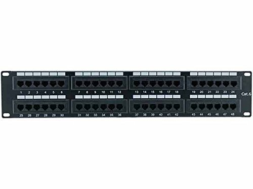 CNAweb 48 Port UL Listed Cat5e 2U Rackmount 110 RJ45 Patch Panel 568A 568B